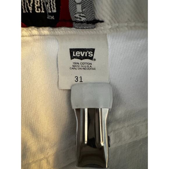 Vintage Levi’s SilverTab Loose Shorts | White Denim | 90s Made in USA | Size 31 - Picture 11 of 12